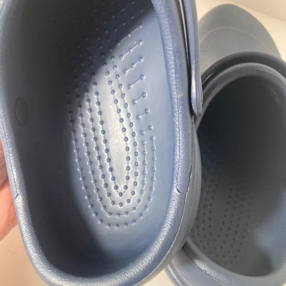 Crocs Slip Resistant Shoes W12 M10 Blue‎ Bistro Clogs